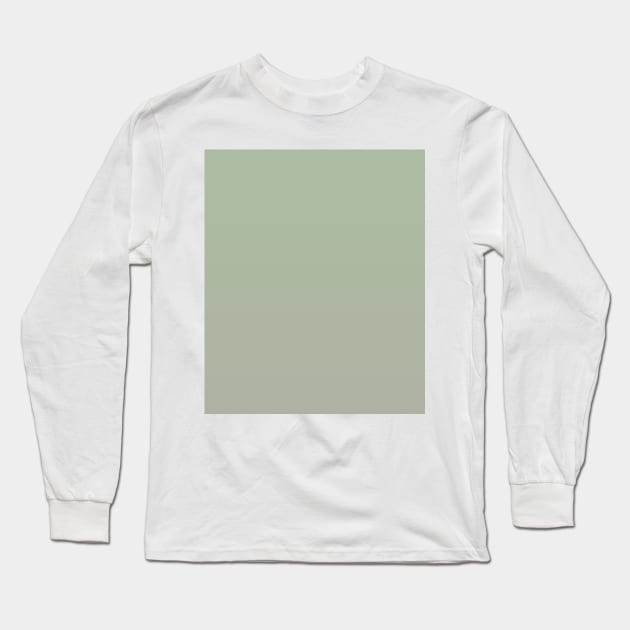 Sage Green Gradient Light to Dark Long Sleeve T-Shirt by squeakyricardo